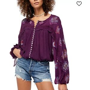 Free people embroidered shirt